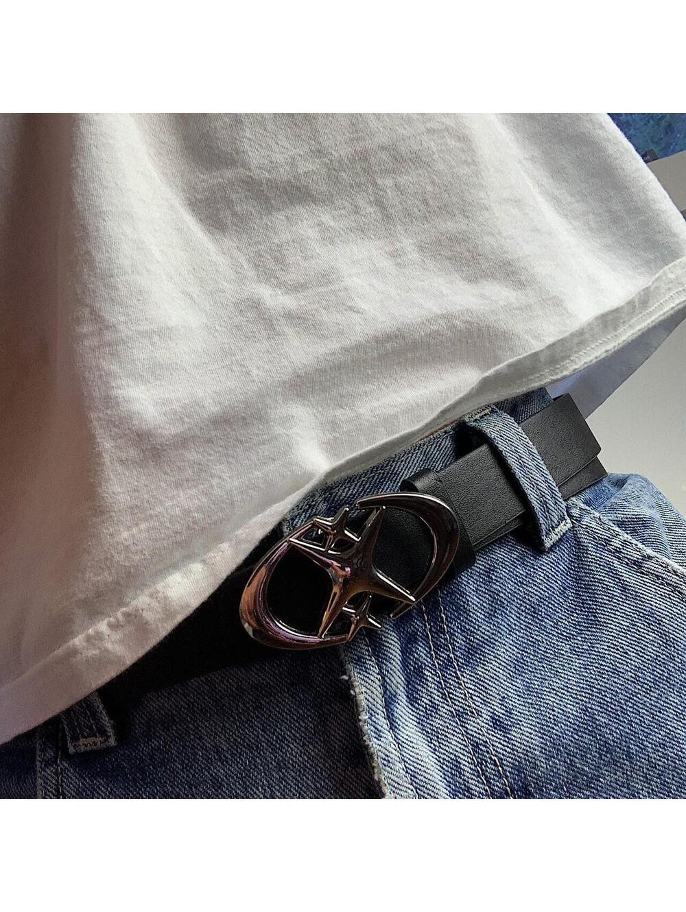 Vintage Y2K Punk Star Moon Belt - Picture 3 of 8